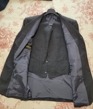 TRAJE AMERICANA GRIS OSCURO XXL COMO NUEVO