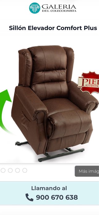 Sillón reclinable de piel con masaje