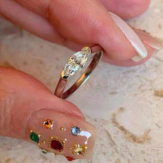 Anillo de compromiso oro y plata