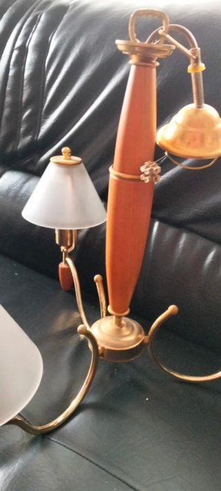 Lámpara de techo madera y metal