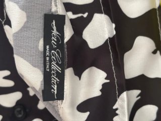 Camisa estampada blanco y negro