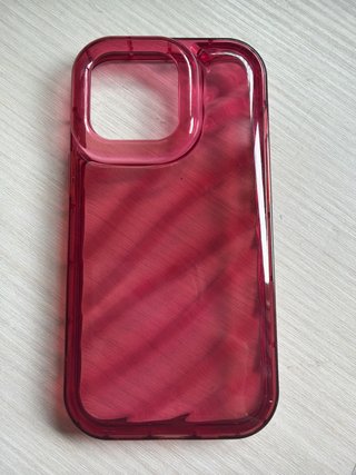 Funda móvil transparente rosa iphone 13 pro