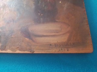 Cuadro Óleo antiguo pintor valenciano A. Bisquert