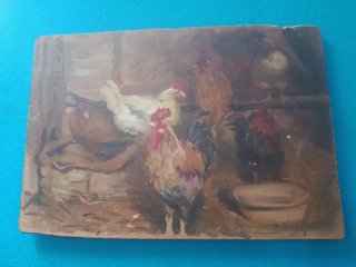 Cuadro Óleo antiguo pintor valenciano A. Bisquert