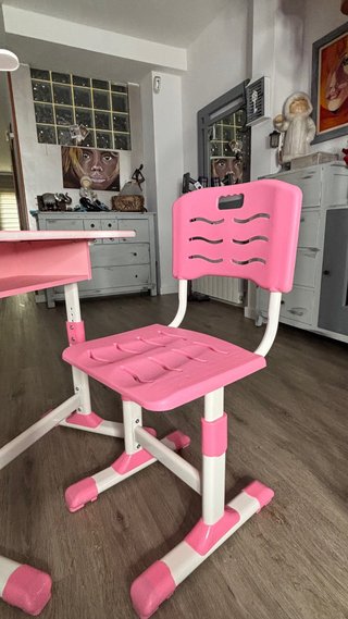 Mesa y Silla Infantil Ajustable Rosa