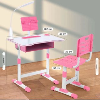 Mesa y Silla Infantil Ajustable Rosa
