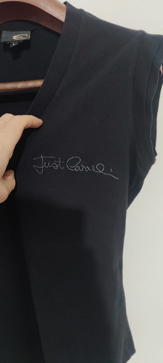 Just Cavalli Top Smanicato Donna L Nero