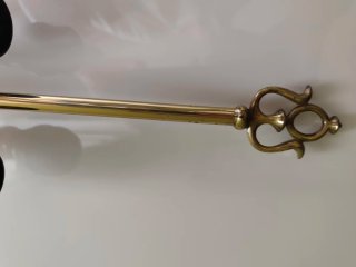 Aplique de metal antiguo de pared dorado. Vintage.