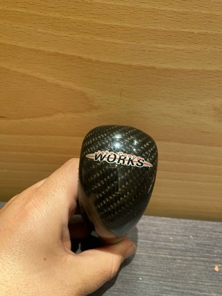 Pomo de cambio Mini R53 Carbono y alcantara