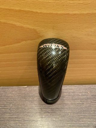 Pomo de cambio Mini R53 Carbono y alcantara
