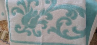 Set Asciugamani Vintage Flower Power Blu