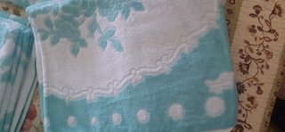 Set Asciugamani Vintage Flower Power Blu
