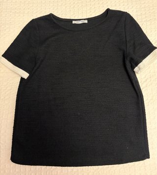 Conjunto Zara Falda y Camiseta Negro/Blanco