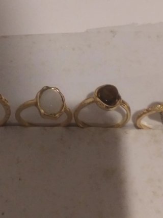 Lote Anillos oro 18k con piedras nucleo plata