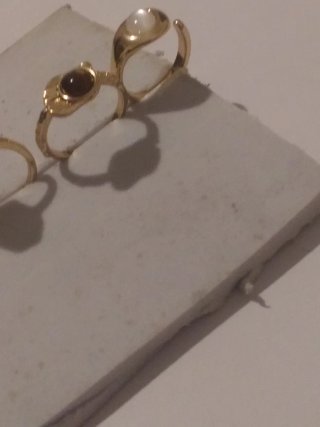 Lote Anillos oro 18k con piedras nucleo plata