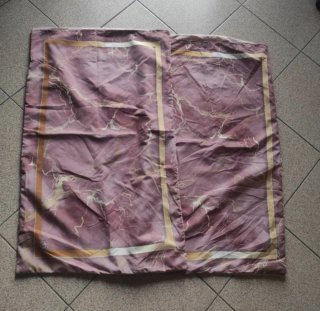 Coppia Federe Satin Rosa e Oro