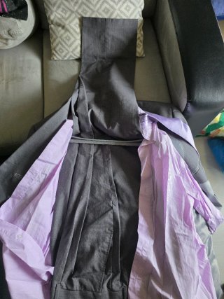 Traje DDC Gris Rayas Finas