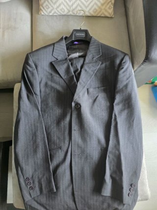 Traje DDC Gris Rayas Finas