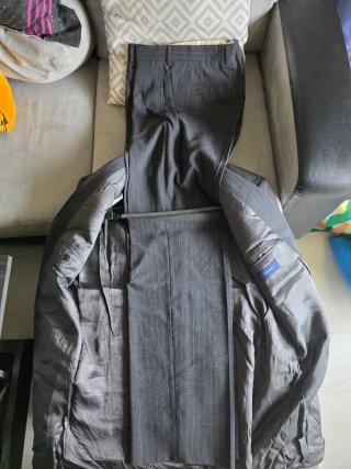 Traje DDC Gris Rayas Finas