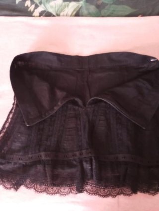 Minifalda Calzedonia Negra Encaje T/S