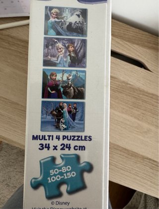 Pack 4 Puzzles Disney Frozen Educa