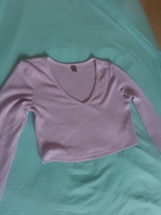 Camiseta manga larga SHEIN morada XS