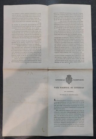 Caja Nacional de Loterías - Abril 1844