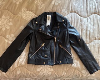 Giacca vera pelle Wild Arctic nera. Taglia 42 IT