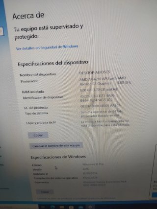 Ordenador ASUS Amd a4 ssd
