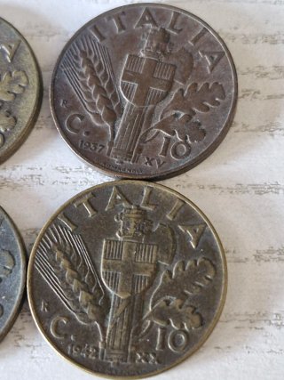4 Monete 10 Centesimi Italia