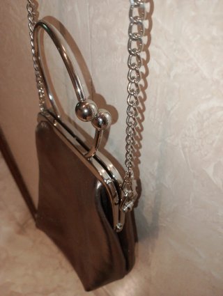 Borsetta Argentata con Manico ad Anello