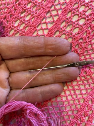 Copriletto uncinetto fatto a mano