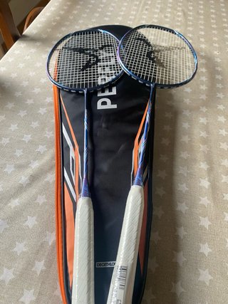2 Raquetas Bádminton + Funda Son a de carbono5