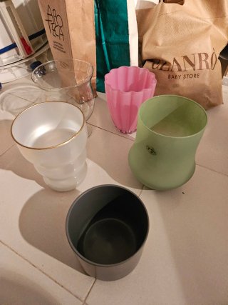 13 Vasi Piante Vetro e Resina Vari