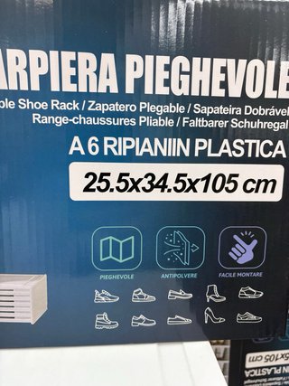 BETAX Scarpiera Pieghevole 6 Ripiani Nuova