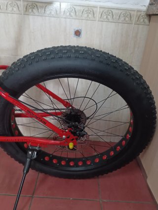 Bicicleta Fatbike Doble Suspensión Roja