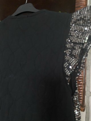 Kimono plateado y negro talla única