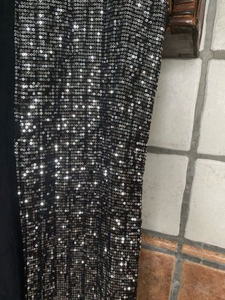 Kimono plateado y negro talla única