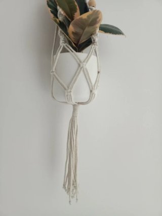 Colgador macramé para plantas