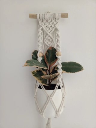 Colgador macramé para plantas