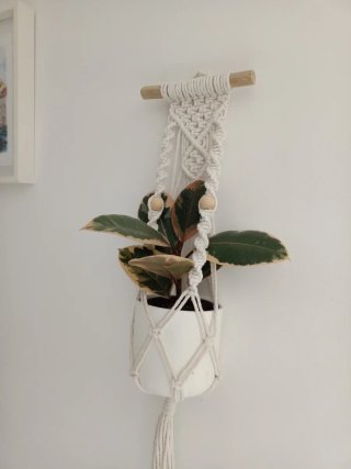 Colgador macramé para plantas