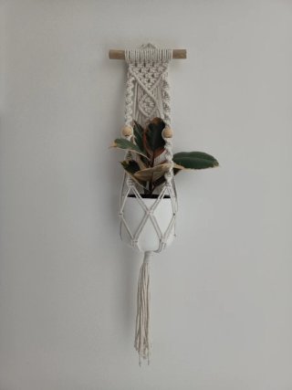 Colgador macramé para plantas