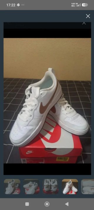 Nike Court Borough Low Blancas y Doradas