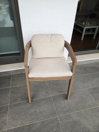 Pack 4 Sillas Jardín Madera con Reposabrazos