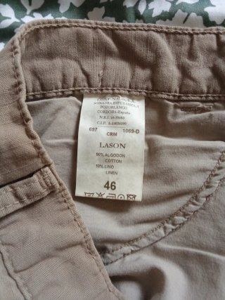 Pantalón de tela hombre verano beige