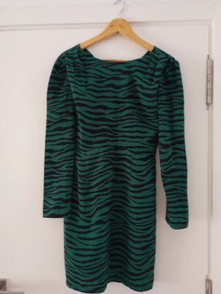 Vestido Minueto Verde Animal Print Talla S