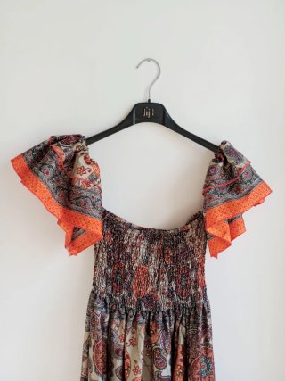 Maxi abito in seta hippie bohemien made in India