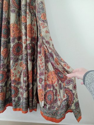 Maxi abito in seta hippie bohemien made in India