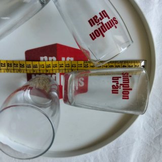 Vassoio e 4 Bicchieri Simplon Brau