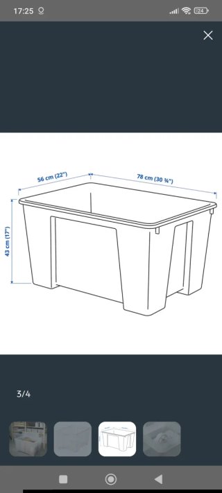 Caja Samla 130L Transparente